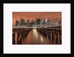 Manhattan skyline with groynes by Assaf Frank